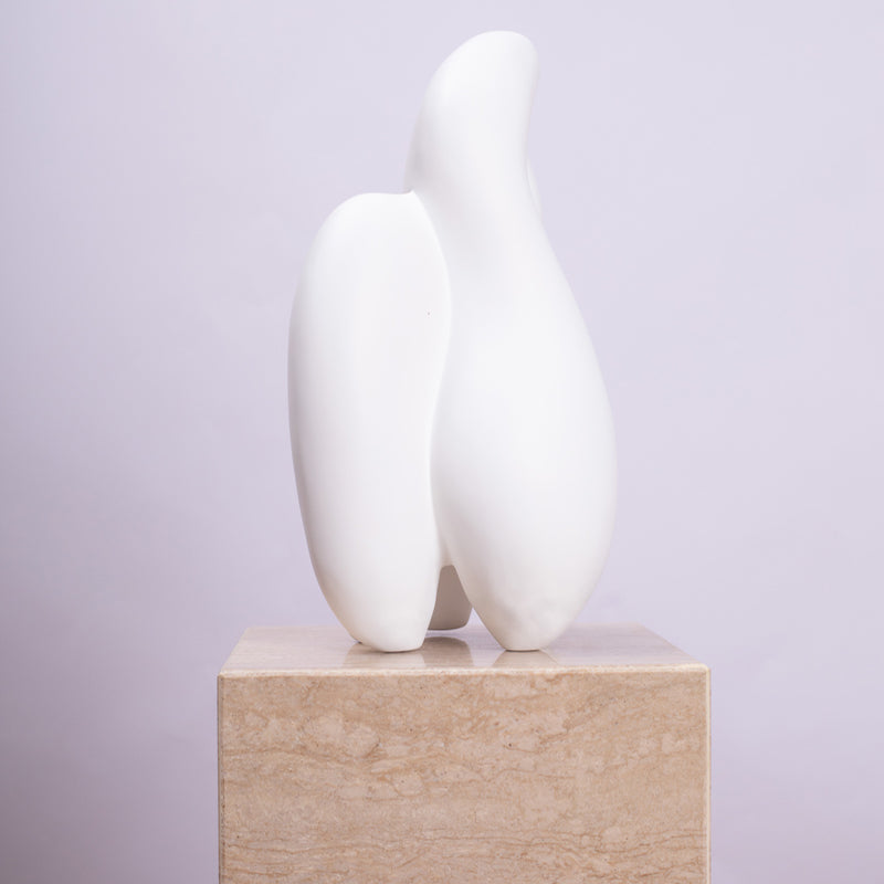 Contemporary Abstract Wood Indoor statue