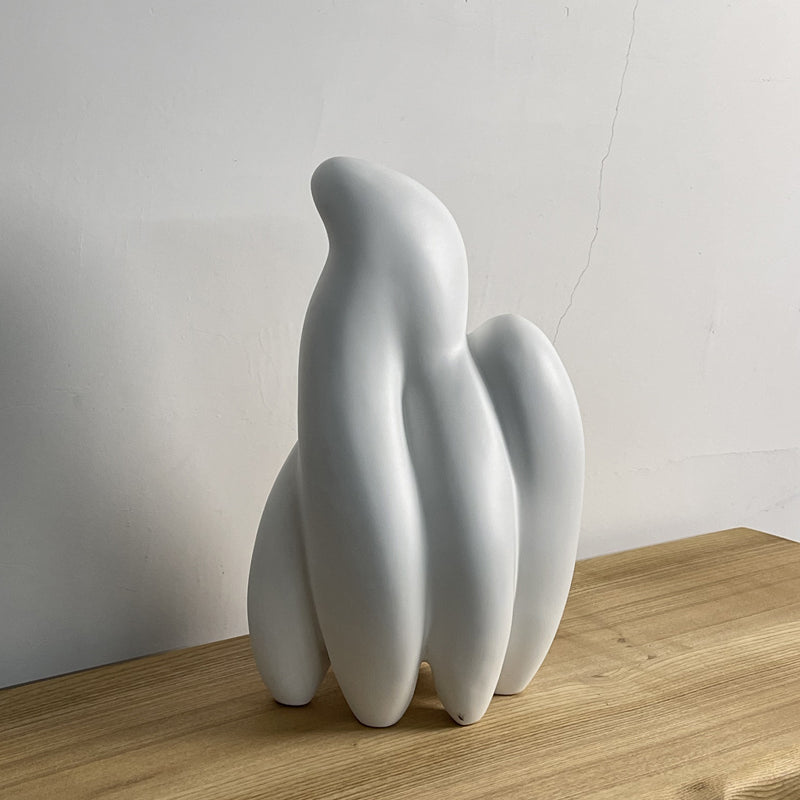 Contemporary Abstract Wood Indoor statue