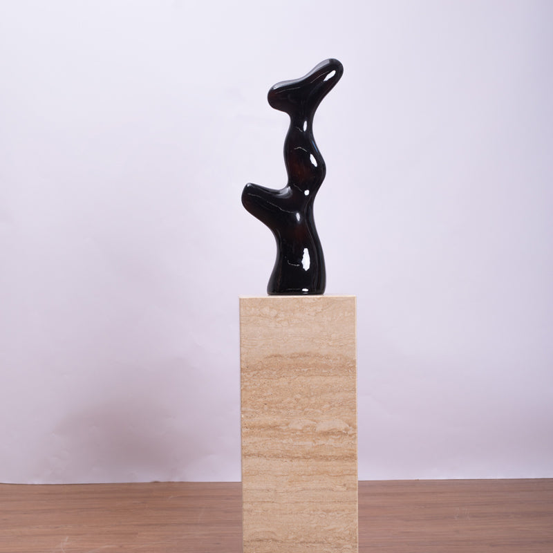 Vintage Black Sculpture Glossy Finish