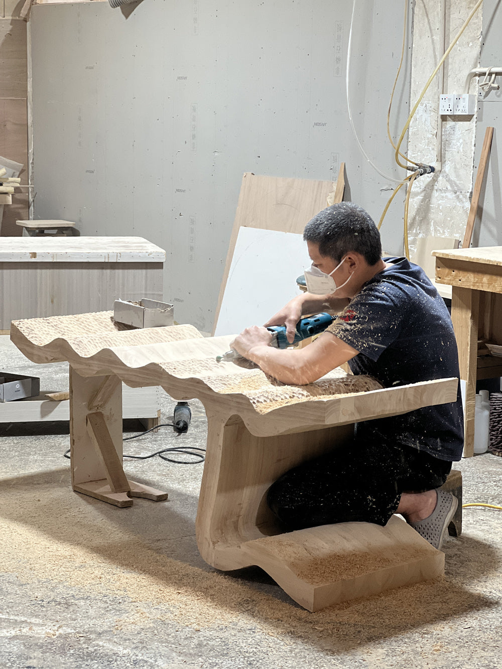 Bedroom with large windows and modern decor