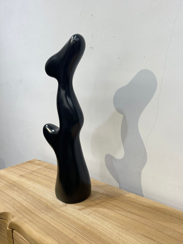 Vintage Black Sculpture Glossy Finish