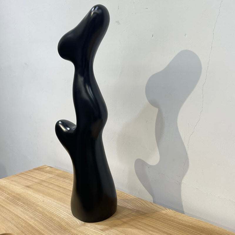 Vintage Black Sculpture Glossy Finish