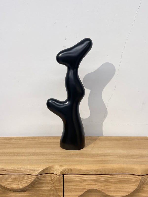 Vintage Black Sculpture Glossy Finish