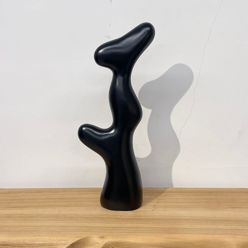 Vintage Black Sculpture Glossy Finish