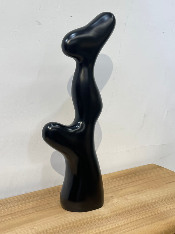 Vintage Black Sculpture Glossy Finish