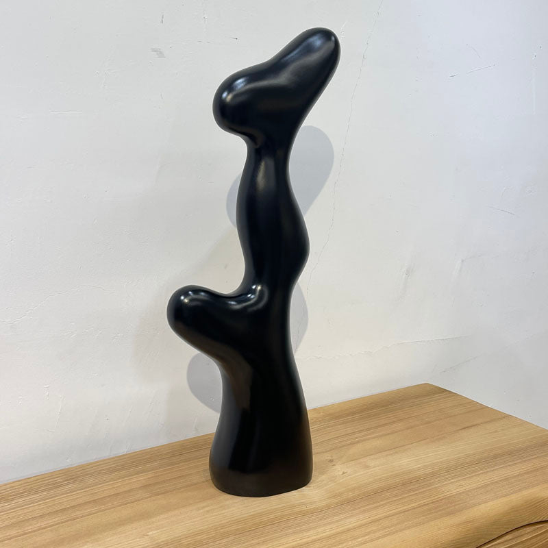 Vintage Black Sculpture Glossy Finish